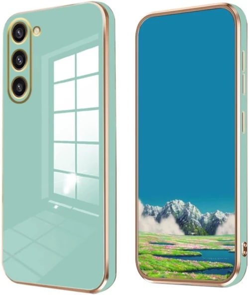 Bodycell Gold Plated - Θήκη Σιλικόνης Samsung Galaxy S23 - Mint Green (5206015069741)