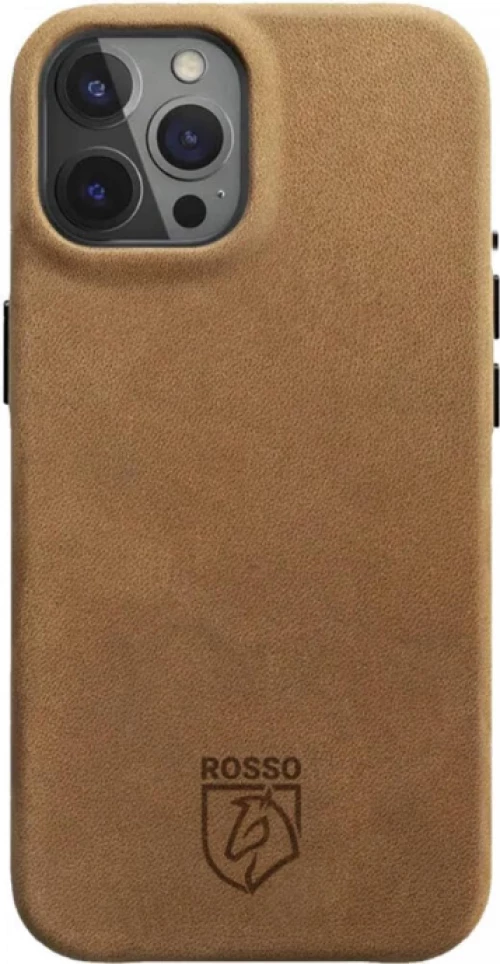 Rosso Elite Back Cover - Δερμάτινη Θήκη MagSafe - Apple iPhone 15 Pro Max - Light Brown (8719246442018)