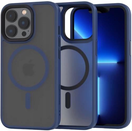 Spacecase Hybrid MagSafe - Σκληρή Ημιδιάφανη Θήκη MagSafe - Apple iPhone 13 Pro - Dark Blue (5905719102869)