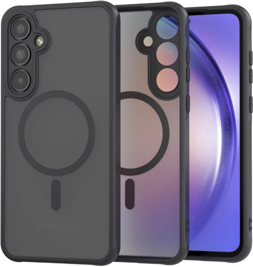 Σκληρή Ημιδιάφανη Θήκη MagSafe - Samsung Galaxy A35 - Spacecase Hybrid MagSafe - Black (5905719108571)