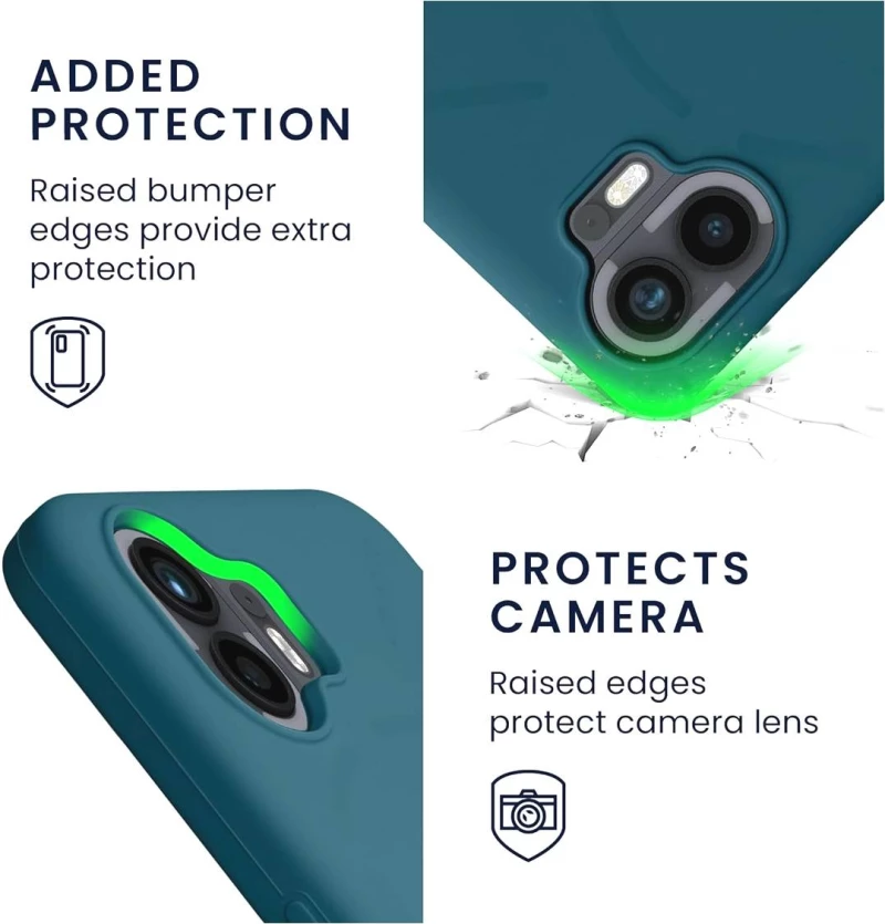 KWmobile Soft Flexible Rubber Cover - Θήκη Σιλικόνης Nothing Phone 2 - Teal Matte (KWM0000203Z008C)
