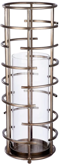 Φανάρι ArteLibre Σαμπανί/Διάφανο Μέταλλο/Γυαλί 46.5cm