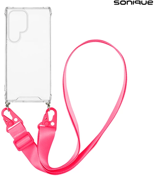 Θήκη Σιλικόνης με Strap Sonique Armor Clear Samsung Galaxy S24 Ultra Φουξ - Sonique - Φουξ - Galaxy S24 Ultra - Θήκες Πλάτης