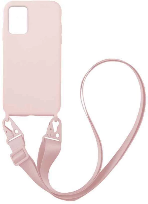 Θήκη Σιλικόνης με Strap CarryHang Sonique Samsung Galaxy A51 Ροζ - Sonique - Ροζ - Galaxy A51 - Θήκες Πλάτης