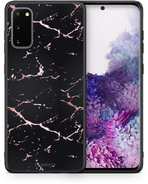 Marble Black Rosegold - Samsung Galaxy S20 case