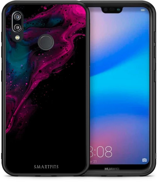 Watercolor Pink Black - Huawei P20 Lite case