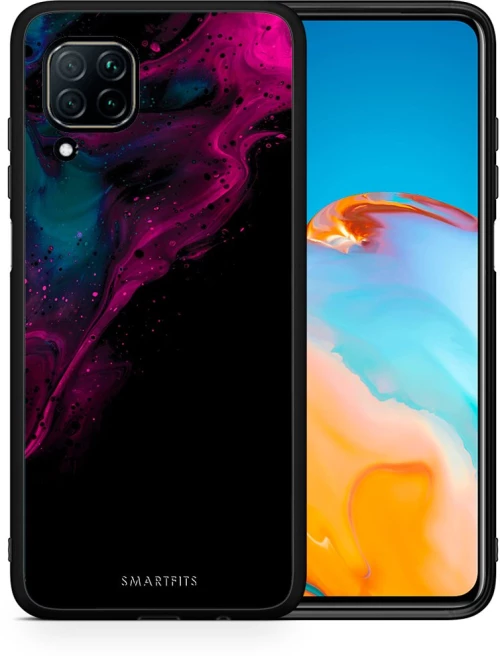 Watercolor Pink Black - Huawei P40 Lite case