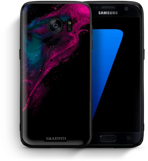 Watercolor Pink Black - Samsung Galaxy S7 case