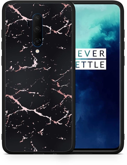 Marble Black Rosegold - OnePlus 7T Pro θήκη