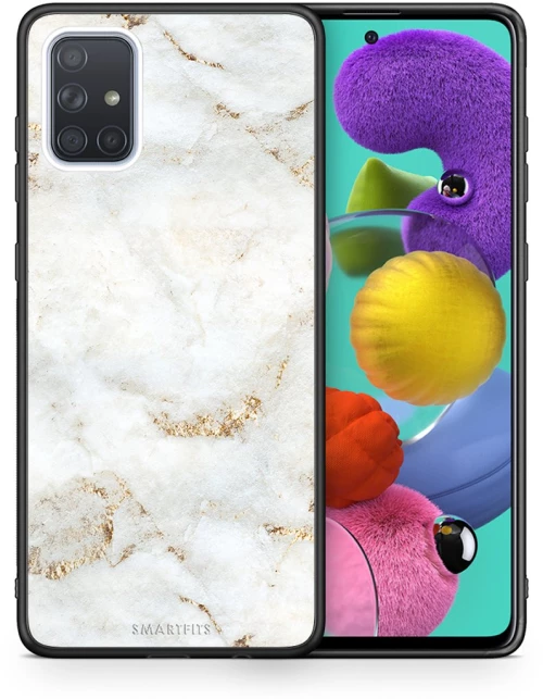 White Gold Marble - Samsung Galaxy A51 case