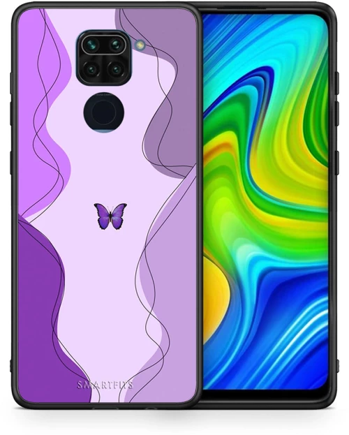 Purple Mariposa - Xiaomi Redmi Note 9 case