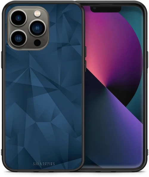 Geometric Blue Abstract - iPhone 13 Pro case