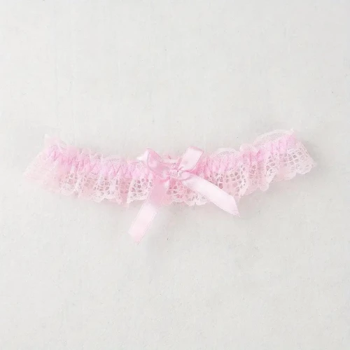 Καλτσοδέτα Δαντελωτή Bowknot Ροζ