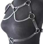 Harness Top με Καρδιές Μαύρο