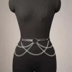 Ζώνη Harness με Αλυσίδες Μαύρη