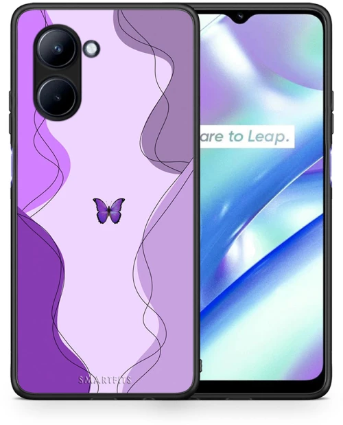 Purple Mariposa - Realme C33 θήκη