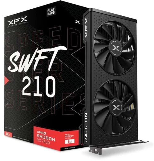 XFX Radeon RX 7600 8GB GDDR6 Speedster SWFT 210 Κάρτα Γραφικών (RX-76PSWFTFY)