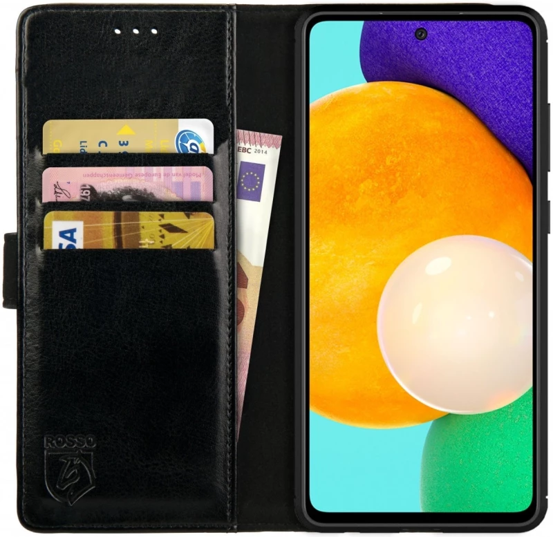 Rosso Element PU Θήκη Πορτοφόλι Samsung Galaxy A73 5G - Black (8719246344145)