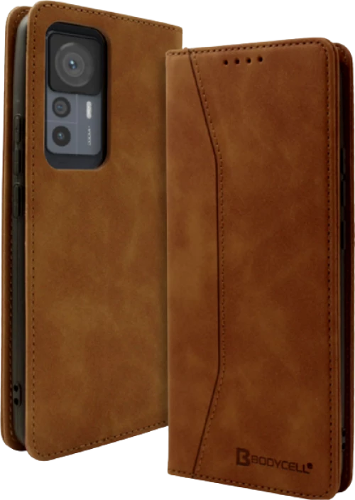 Bodycell Θήκη - Πορτοφόλι Xiaomi 12T / 12T Pro - Brown (5206015018909)