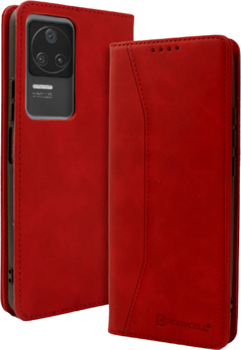 Bodycell Θήκη - Πορτοφόλι Xiaomi Poco F4 - Red (5206015000096)