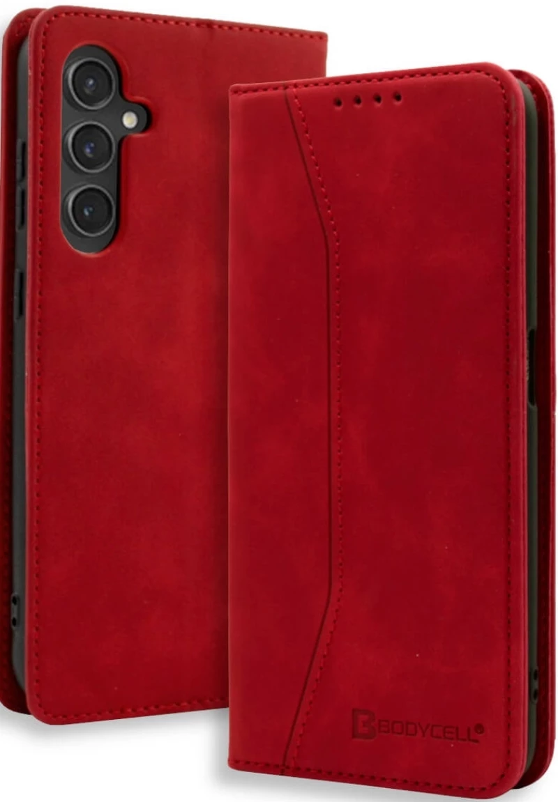 Bodycell Θήκη - Πορτοφόλι Samsung Galaxy S23 FE - Red (5206015072055)