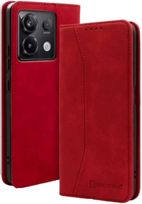 Θήκη Πορτοφόλι - Xiaomi Redmi Note 13 Pro 5G / Poco X6 - Bodycell Book Case - Red (5206015073649)