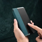 iCarer Grained Series Δερμάτινη Smart Flip Θήκη Huawei P40 - Green (XHP40003-GN)