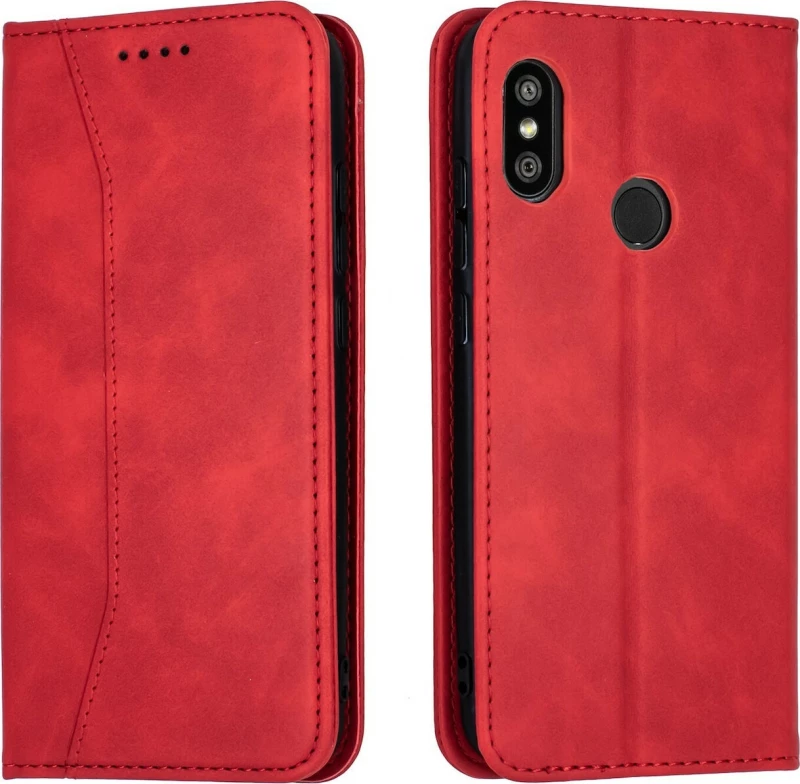 Bodycell Θήκη - Πορτοφόλι Xiaomi Mi A2 Lite / Redmi 6 Pro - Red (5206015059018)