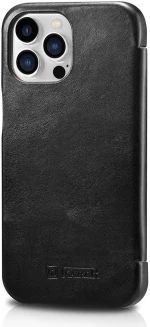 iCarer Vintage Series Curved Edge - Δερμάτινη Θήκη Apple iPhone 13 Pro - Black (RIX1303-BK)