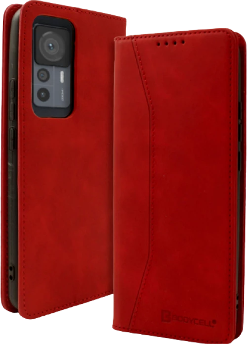 Bodycell Θήκη - Πορτοφόλι Xiaomi 12T / 12T Pro - Red (5206015017476)