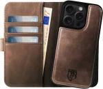Rosso Elite - MagSafe Δερμάτινη Θήκη / Πορτοφόλι - Apple iPhone 15 Pro - Brown (8719246420016)