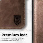 Rosso Elite - MagSafe Δερμάτινη Θήκη / Πορτοφόλι - Apple iPhone 15 Pro - Brown (8719246420016)