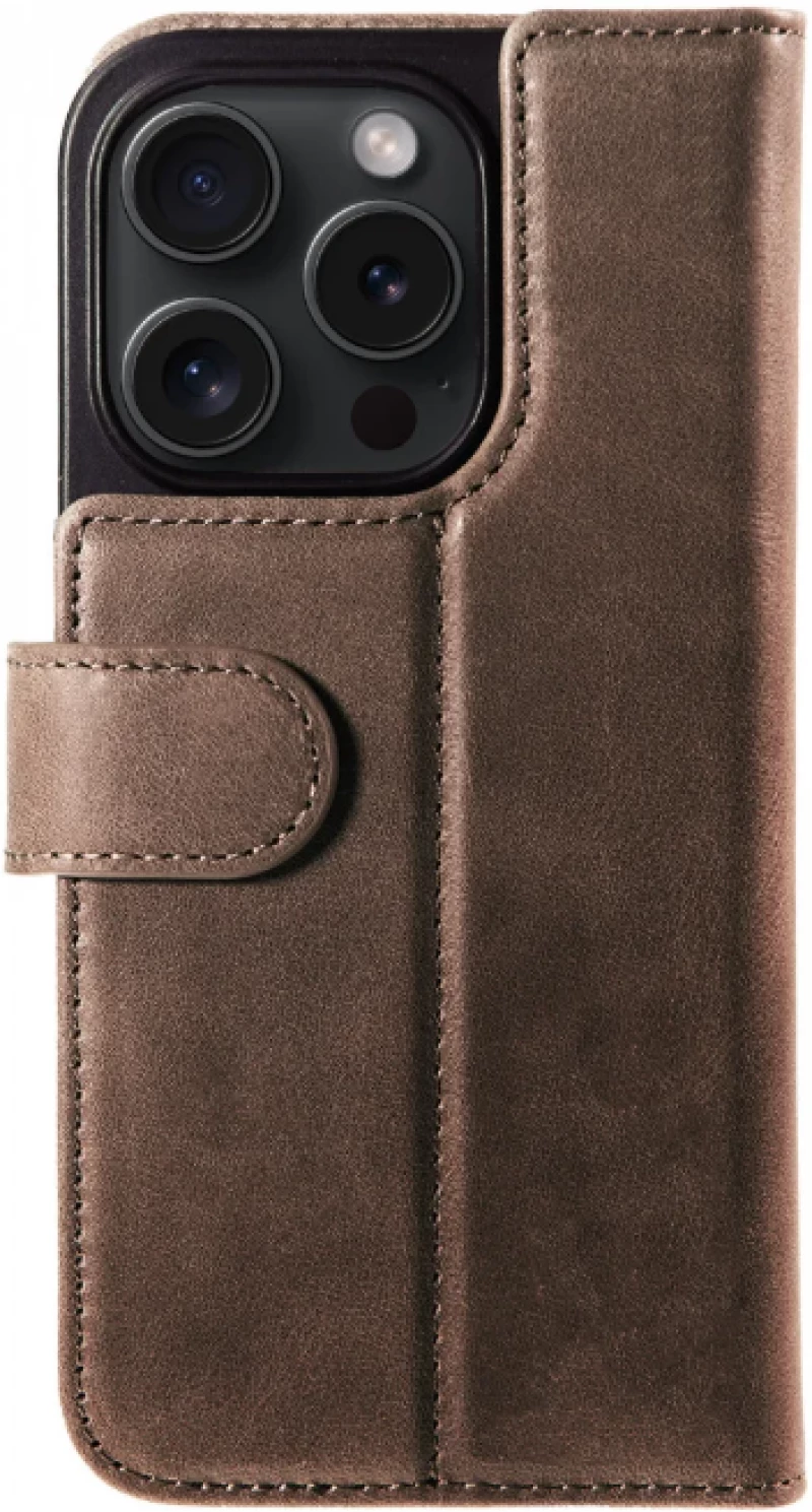 Rosso Elite - MagSafe Δερμάτινη Θήκη / Πορτοφόλι - Apple iPhone 15 Pro - Brown (8719246420016)