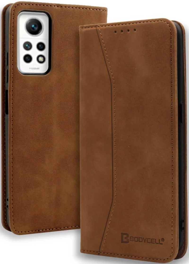 Bodycell Θήκη - Πορτοφόλι Xiaomi Redmi Note 11 Pro / Redmi Note 12 Pro 4G - Brown (5206015072161)