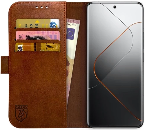 PU Θήκη Πορτοφόλι - Xiaomi 14 Pro - Rosso Element - Brown (8719246426797)