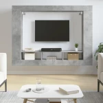 Έπιπλο Τηλεόρασης Γκρι Σκυροδέματος 152x22x113 εκ. Επεξ. Ξύλο 833725