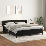 Κρεβάτι Boxspring με Στρώμα Μαύρο 180x200 εκ. Βελούδινο Μαύρο 3127387