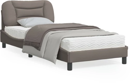 Πλαίσιο Κρεβατιού με Κεφαλάρι Taupe 80x200 εκ. Υφασμάτινο μπεζ-γκρι 3207734