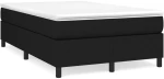 Κρεβάτι Boxspring με Στρώμα Μαύρο 120x190 εκ. Υφασμάτινο Μαύρο 3269685