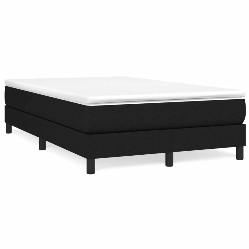 Κρεβάτι Boxspring με Στρώμα Μαύρο 120x190 εκ. Υφασμάτινο Μαύρο 3269659