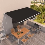 Τέντα Συρόμενη Αυτόματη Ανθρακί 500x350 εκ. Ανθρακί 3069029