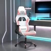 Καρέκλα Gaming Λευκό και Ροζ από Συνθετικό Δέρμα Λευκό 3143696