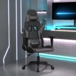 Καρέκλα Gaming Μαύρο/Γκρι από Συνθετικό Δέρμα Μαύρο 3143691