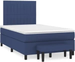 Κρεβάτι Boxspring με Στρώμα Μπλε 120x190 εκ. Υφασμάτινο Μπλε 3270375