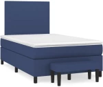 Κρεβάτι Boxspring με Στρώμα Μπλε 120x190 εκ. Υφασμάτινο Μπλε 3270347
