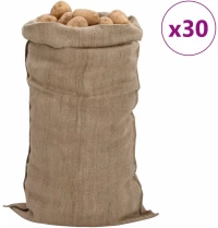 Σακιά Γιούτας 30 Τεμ. 65 x 135 εκ. από Γιούτα 340 gsm Καφέ 155809
