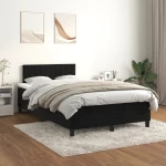 Κρεβάτι Boxspring με Στρώμα Μαύρο 120 x 200 εκ. Βελούδινο Μαύρο 3141415
