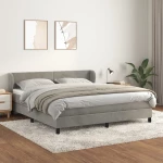 Κρεβάτι Boxspring με Στρώμα Ανοιχτό Γκρι 180x200 εκ. Βελούδινο Γκρι 3127385