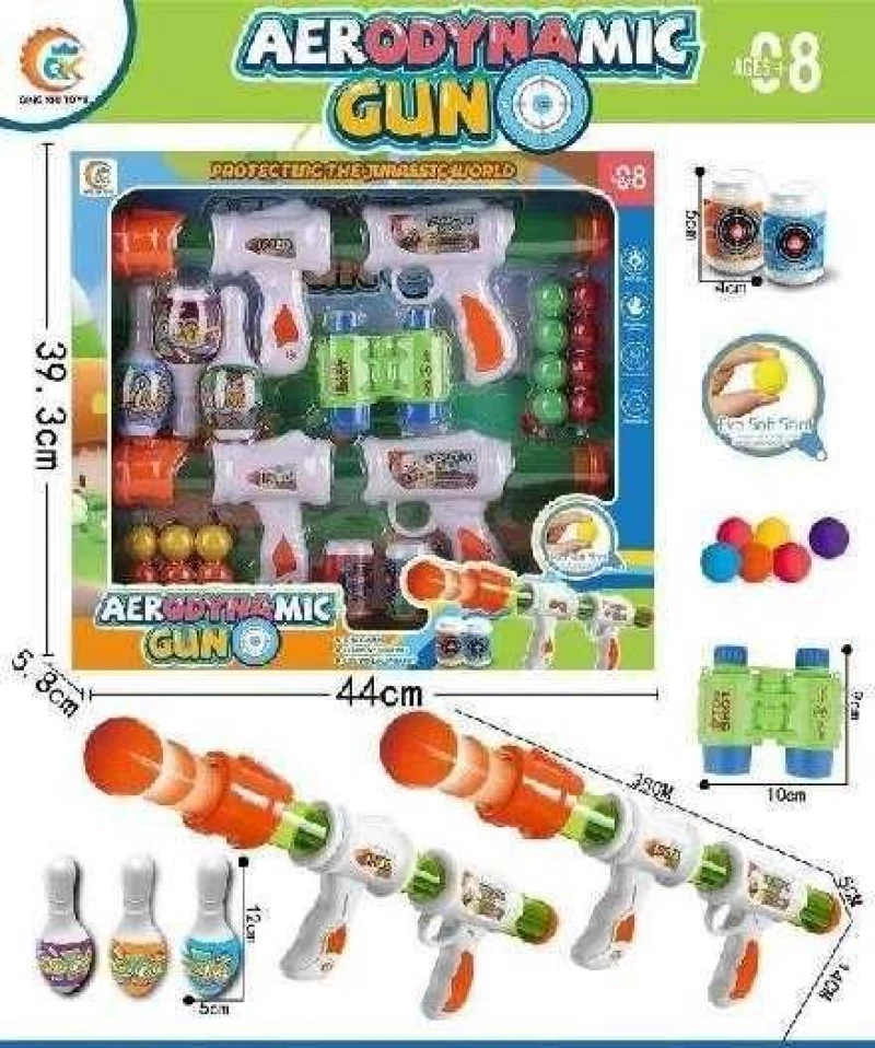 Παιχνίδι στόχου με κορίνες & αξεσουάρ - Soft Gun - 2pcs - 688-22 - 345308 345308