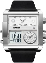 Ψηφιακό/αναλογικό ρολόι χειρός – Skmei - 2020 - Silver/White 220204_sw